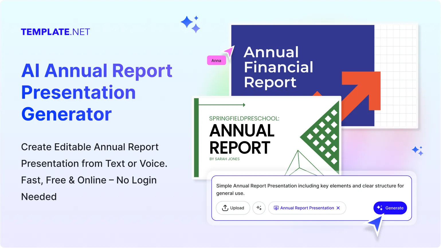 Free AI Annual Report Presentation Generator, Free AI Annual Report Slide Maker Online